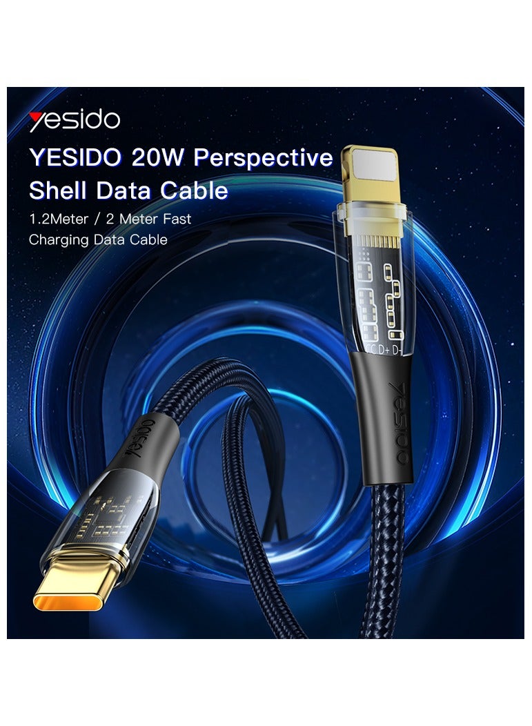 Yesido ca101 Type-C to Lightning charger cable for data transfer and charging