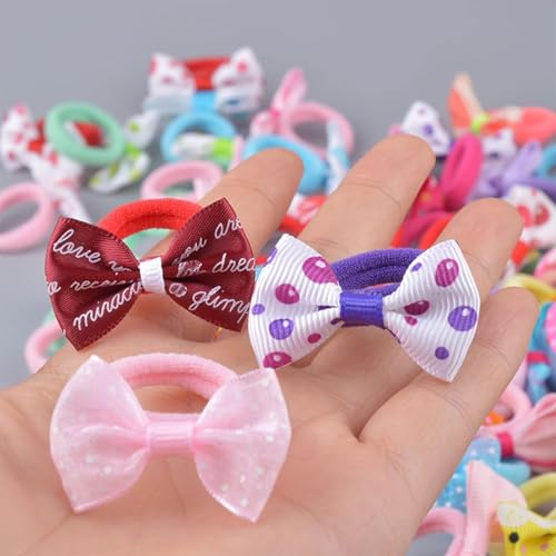 Neobaby Multipurpose Decorative Ribbon Bows for Crafts, Tiara, Headbands, Hair Accessories etc (3 cm, Random Designs, 100 Pieces) - Image 3