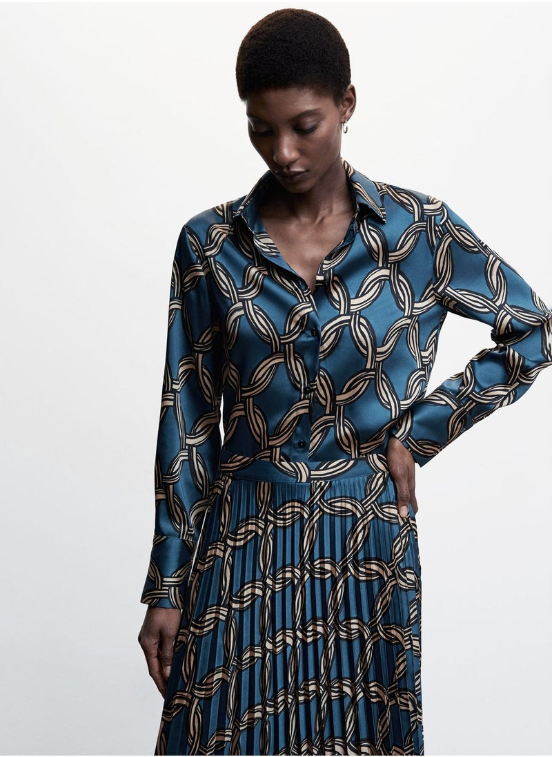 MANGO - High Waist Plisse Skirt - Image 1