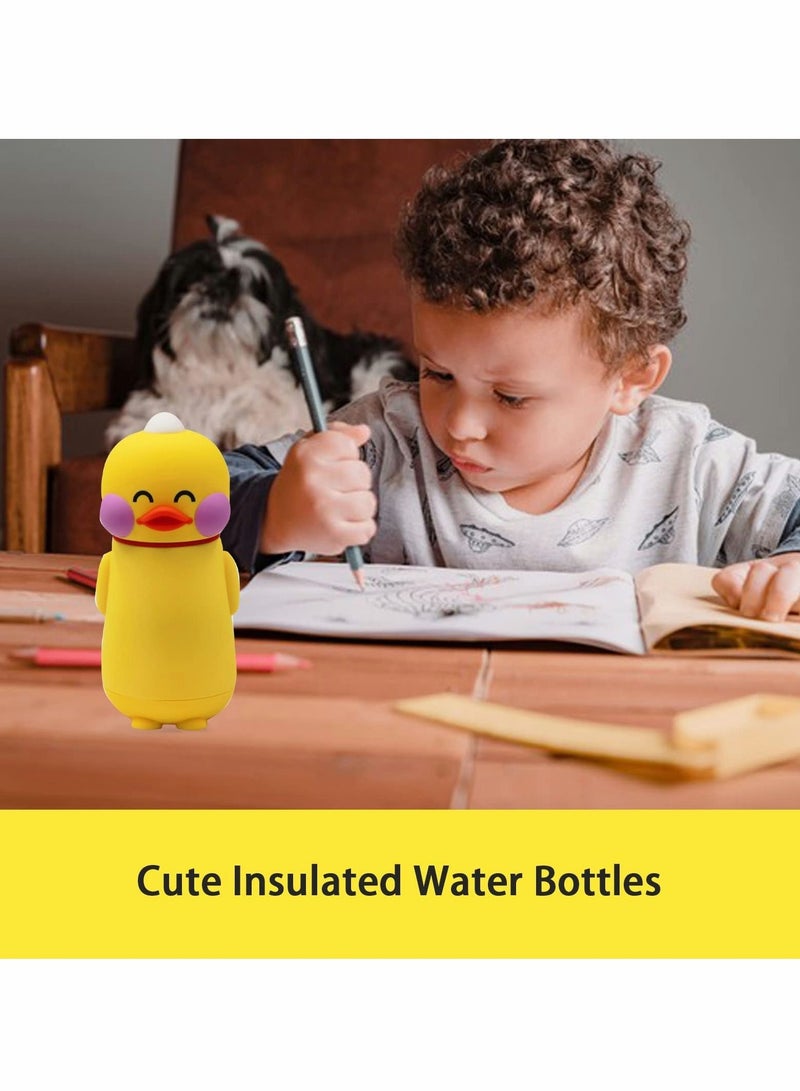 Y&D Insulated Water Bottle 248ML Yellow Duck Stainless Steel Vacuum Flask Keeps Hot and Cool (Happy Emoji) - Image 3