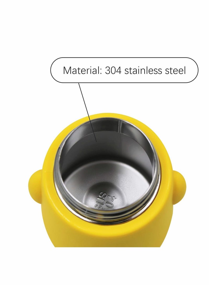 Y&D Insulated Water Bottle 248ML Yellow Duck Stainless Steel Vacuum Flask Keeps Hot and Cool (Happy Emoji) - Image 5
