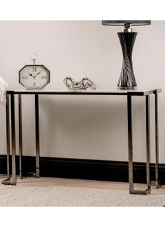 VANITY LIVING VANITY LIVING Sepano Marble Glass Console Table – Elegant and Modern Accent Piece  - Image 1