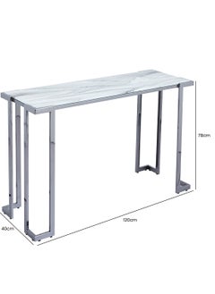 VANITY LIVING VANITY LIVING Sepano Marble Glass Console Table – Elegant and Modern Accent Piece  - Image 3
