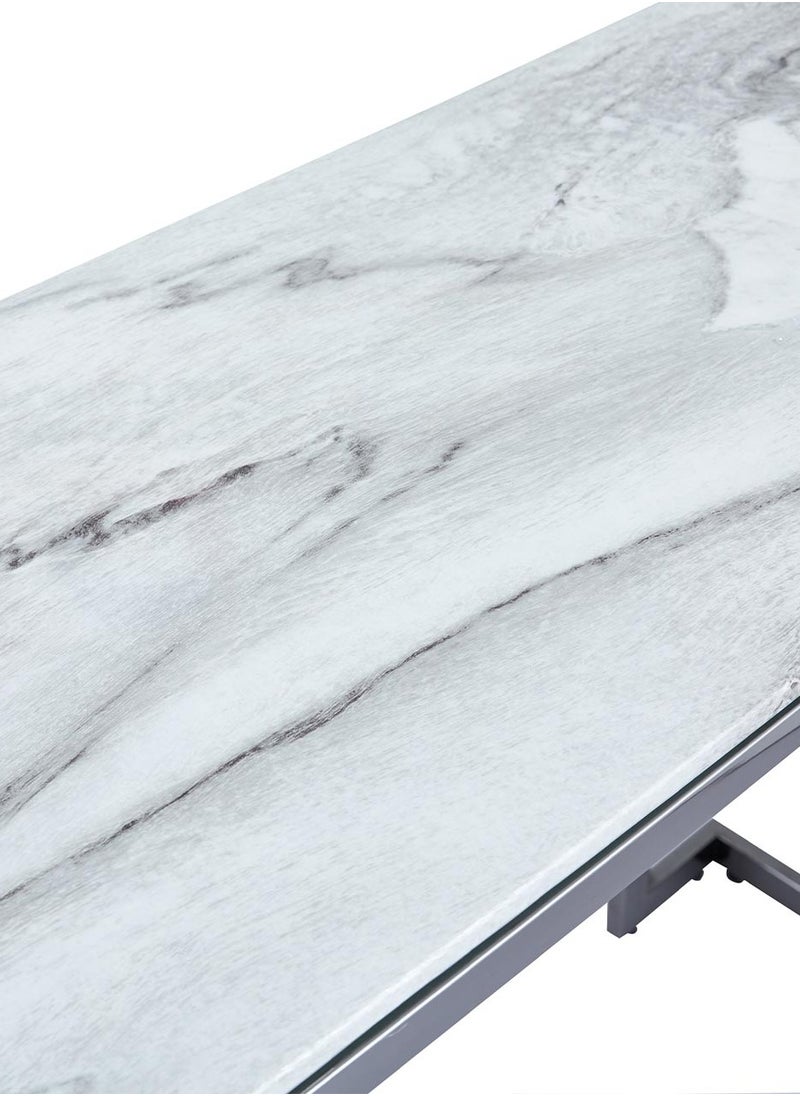 VANITY LIVING VANITY LIVING Sepano Marble Glass Console Table – Elegant and Modern Accent Piece  - Image 4