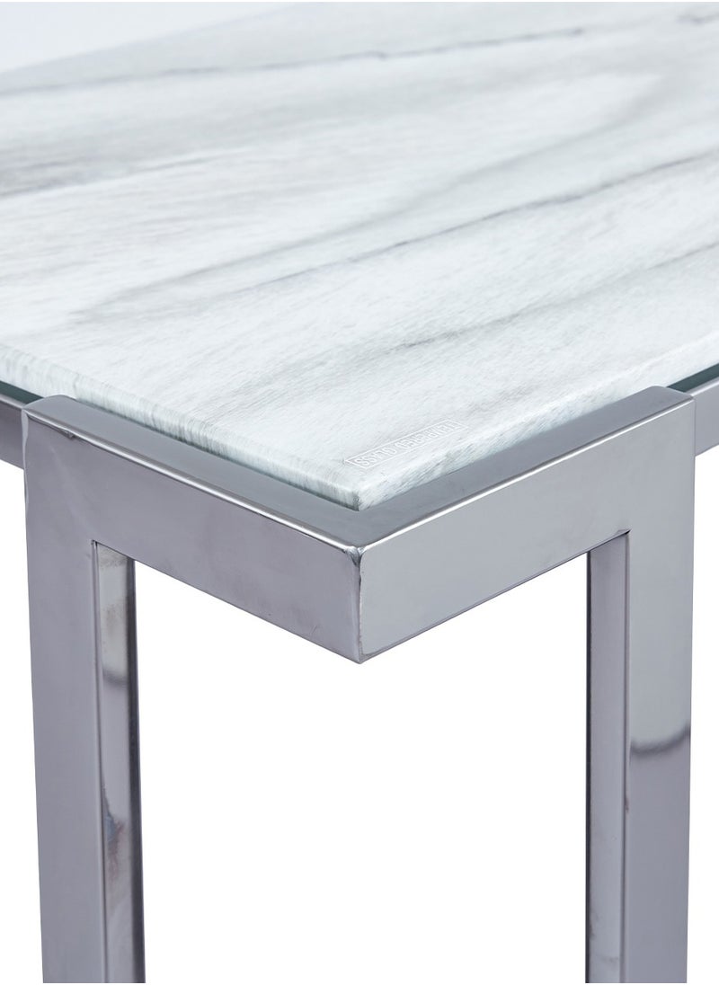 VANITY LIVING VANITY LIVING Sepano Marble Glass Console Table – Elegant and Modern Accent Piece  - Image 5