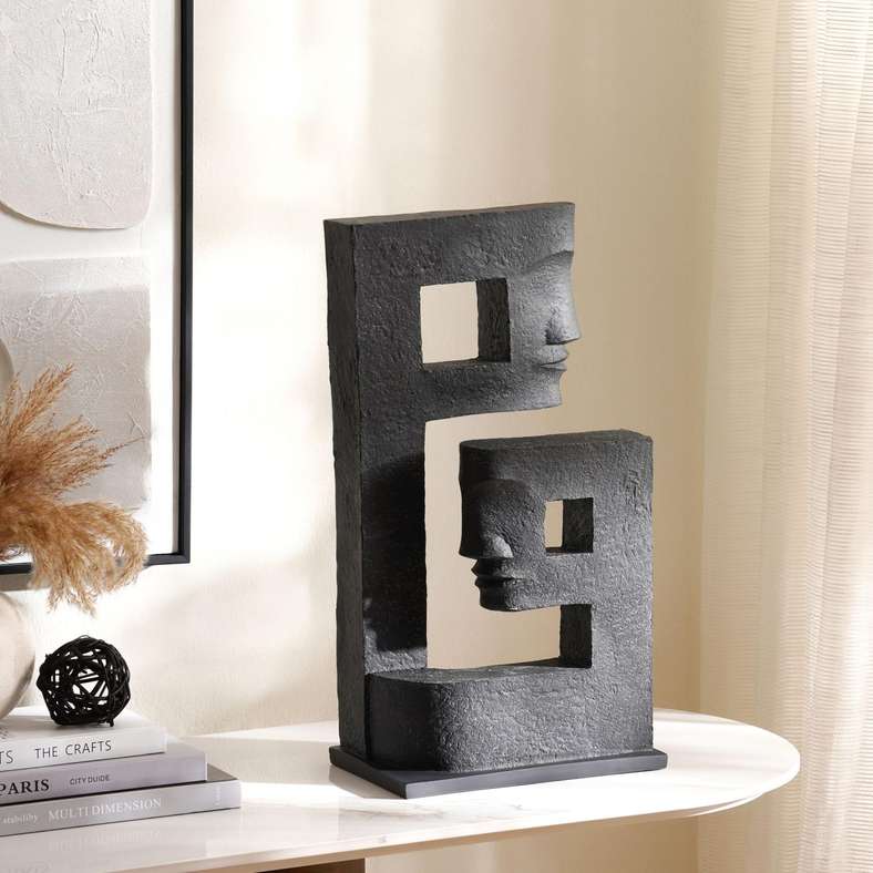 Pan Home Artistic Black Decor Sculpture for Home