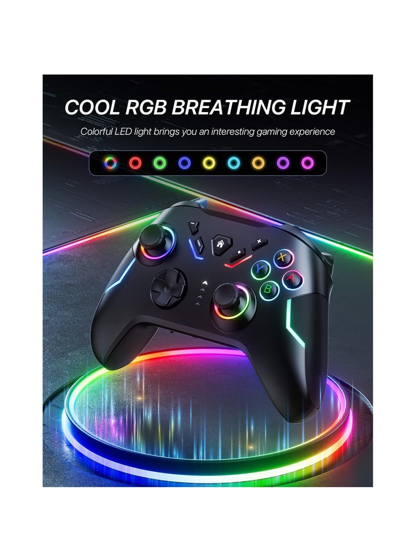 KASTWAVE Switch Controllers, Nin-tendo Switch Controller Compatible with Switch/Switch Lite/Switch OLED/IOS/Android/Windows, Wireless Switch Pro Controller with LED Color Light/Dual shock/Turbo/Motion Control - Image 2