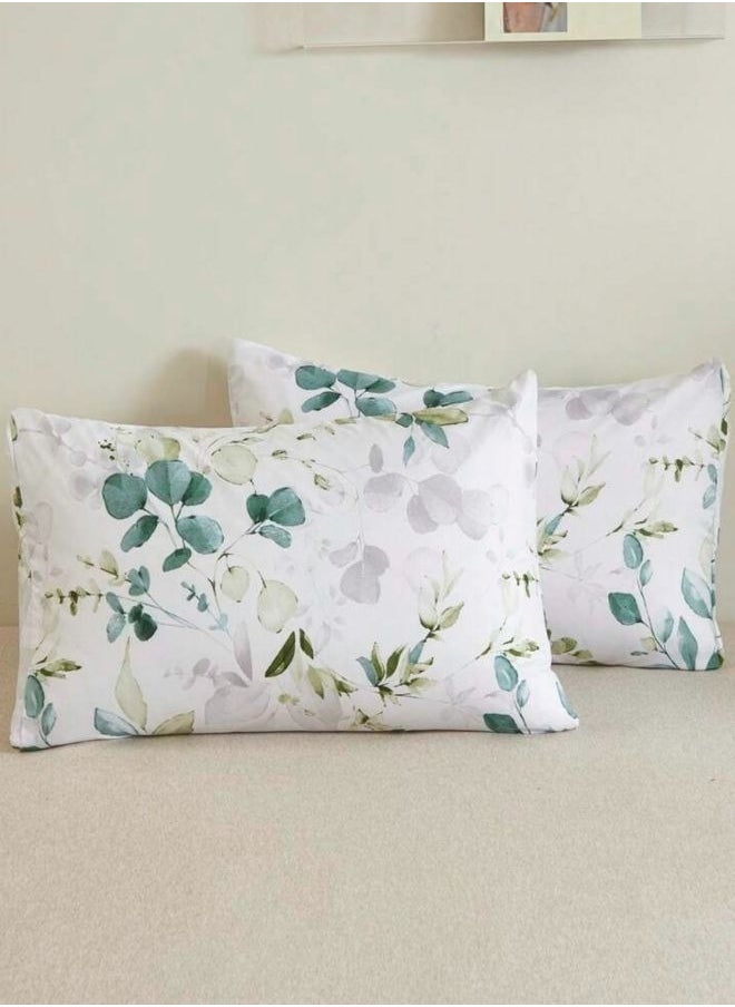 LUNA Home - King Size 6 Pieces, Green Leaves Design Bedding set - Image 1