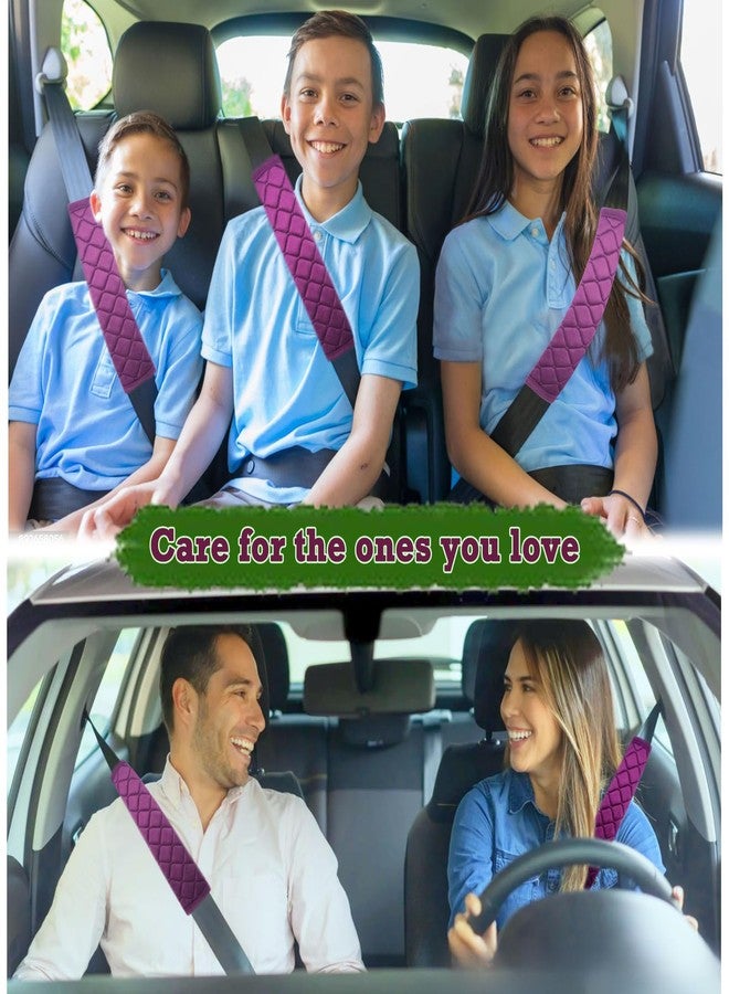 tecooller Car Seat Belt Cover Pad, 5 Pack, Seatbelt Covers for Car Accessory, Soft Material, Car Seat Strap Pads, Purple 10.63 inches, Universal Fit for All Vehicles, Comfort for neck shoulders (5-Purple) - Image 3
