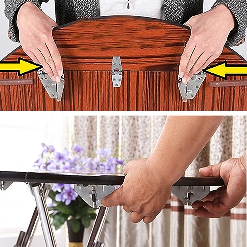 Lokatall Modern Iron Drop Leaf Table Hinges, Spring Loaded, Heavy Duty, 2 Pack, Yellow, Metallic Finish - Image 5