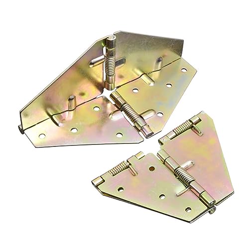 Lokatall Modern Iron Drop Leaf Table Hinges, Spring Loaded, Heavy Duty, 2 Pack, Yellow, Metallic Finish - Image 1