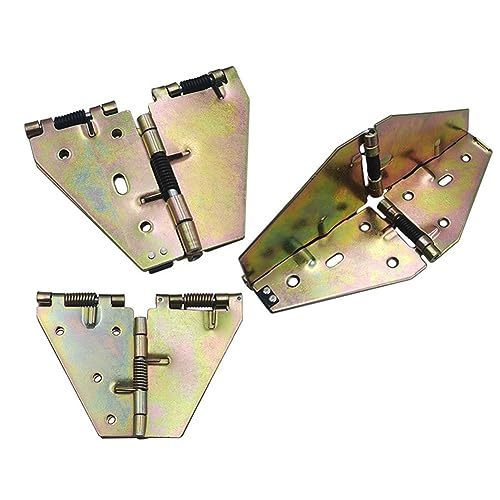 Lokatall Modern Iron Drop Leaf Table Hinges, Spring Loaded, Heavy Duty, 2 Pack, Yellow, Metallic Finish - Image 3