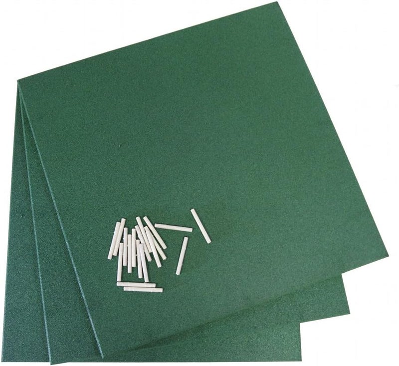 Rubber-Cal Eco-Sport Floor Tile-Pack of 3, Green, 1 x 20 x 20-Inch - Image 3