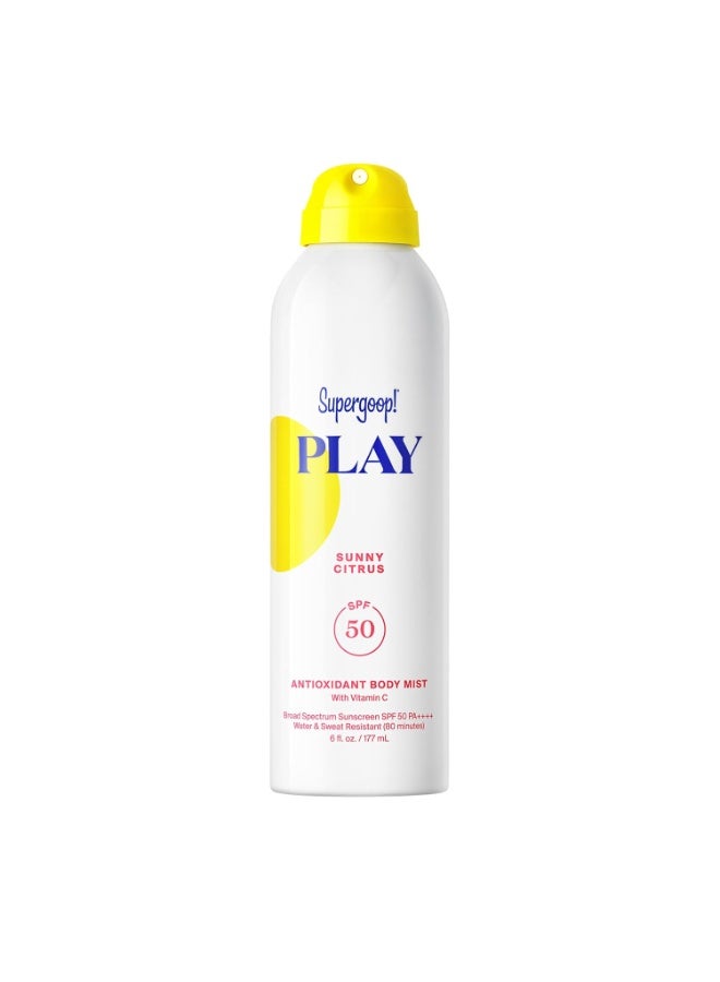 Supergoop! Supergoop play SPF 50 Antioxidant body mist with vitamin C 6fl oz 177ml - Image 1