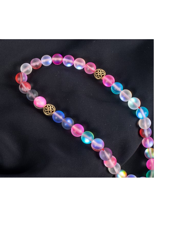 The Black Pearl Accessories Fabulous Multi Colored Opal Stone Prayer Bead of 33 Beads  - Image 4