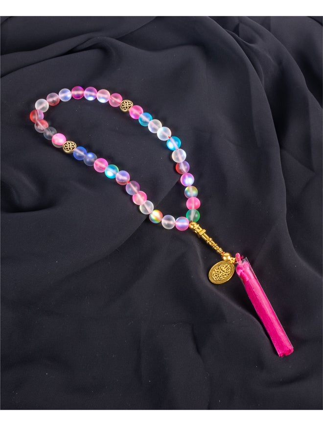 The Black Pearl Accessories Fabulous Multi Colored Opal Stone Prayer Bead of 33 Beads  - Image 1