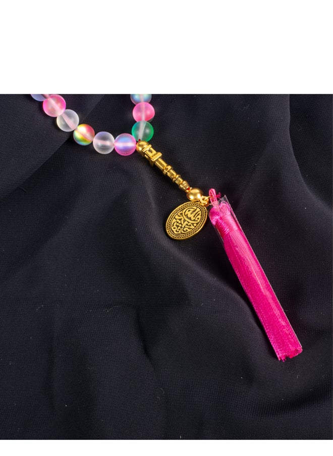 The Black Pearl Accessories Fabulous Multi Colored Opal Stone Prayer Bead of 33 Beads  - Image 2