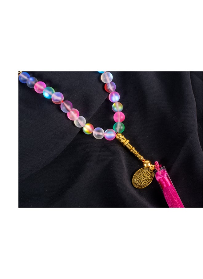 The Black Pearl Accessories Fabulous Multi Colored Opal Stone Prayer Bead of 33 Beads  - Image 3