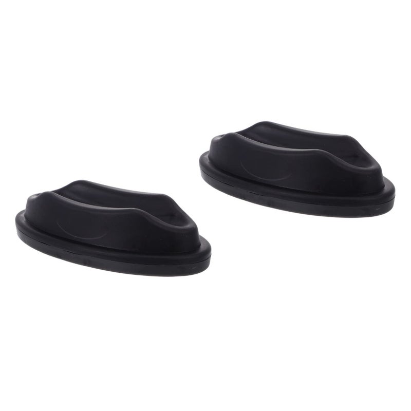2 Pcs Bike Front Wheel Riser Block Pad for Indoor Trainer Stabilizer Black - Image 2