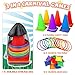 Alyoen 31 PCS Christmas Carnival Games 3 in 1 Indoor Outdoor Bean Bag Ring Toss Games for Kids Birthday Party Plastic Soft Cones Yard Lawn Game for Family Party Kids Gift - Image 4
