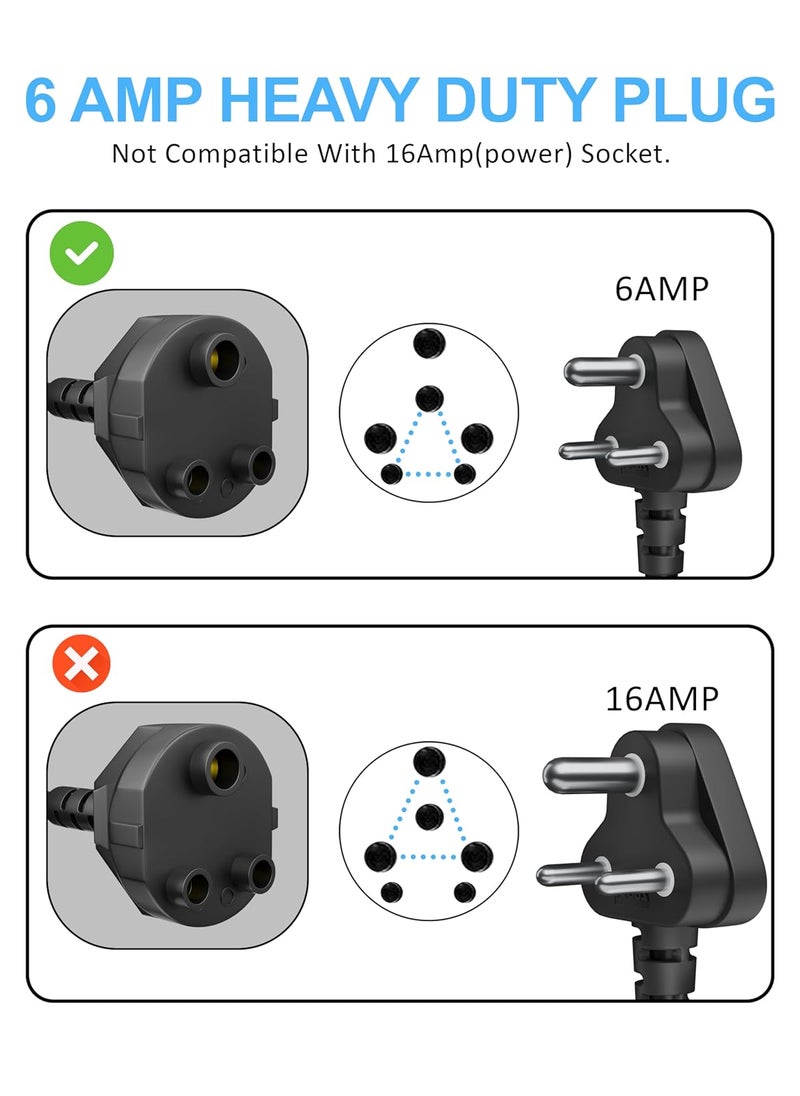 FEDUS FEDUS 15M Long 18AWG Heavy Duty Male to Female 3 Pin Power Extension Cord Wire 10amp Indoor Outdoor Power Cord Extension Electrical Extender Power Cable for appliances Electronics and Power Tools  - Image 3