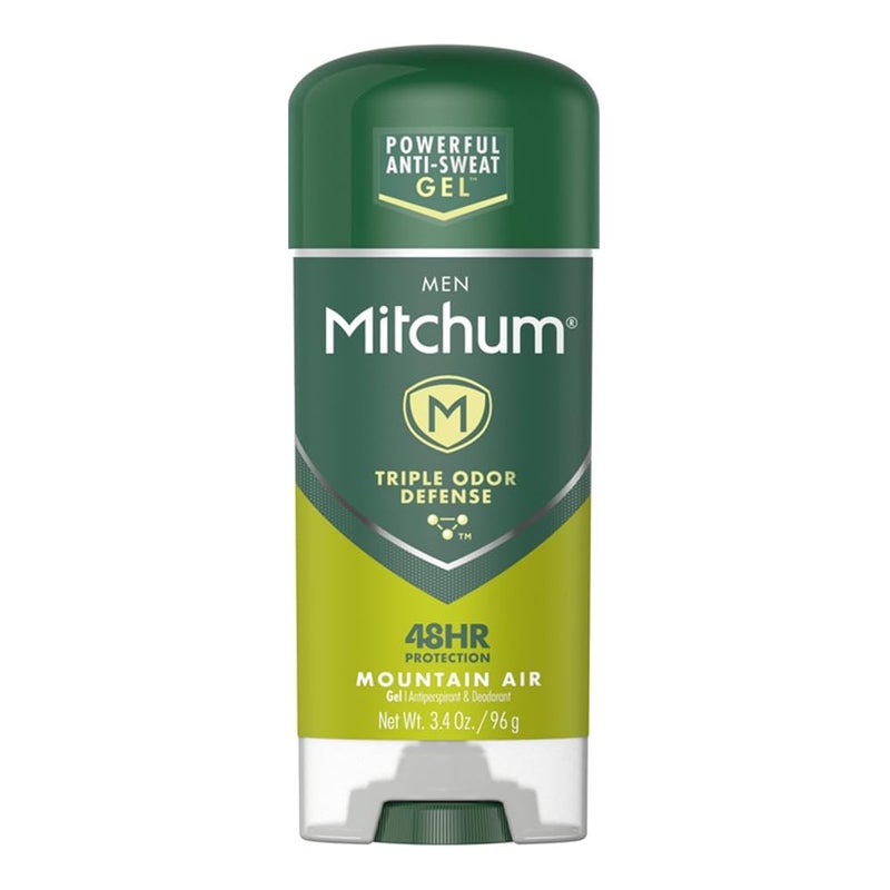 Mitchum Mens Antiperspirant Deodorant Gel Stick Mountain Air Scent 48HR Sweat  Odor Protection Triple Odor Defense AlcoholFree Dermatologist Tested 34 oz