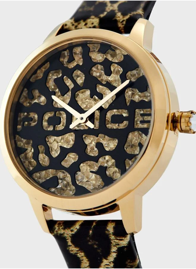 بوليس Bagan 36mm Women's Quartz Watch with Leather Strap