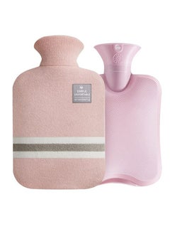 KASTWAVE Small Hot Water Bag with Knitted Cover 1L Large Capacity Bag Removable and Washable Soft  - Image 1