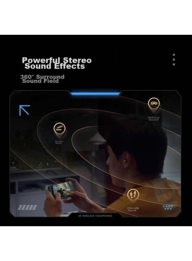 Lifeme Meilan Meizu M1 E-sports Wireless Gaming Bluetooth Earphones Half In-ear Ultra-long Battery Life Low Latency Chicken Eating Music Call Running Earphones Universal For Mobile Phones - Image 4
