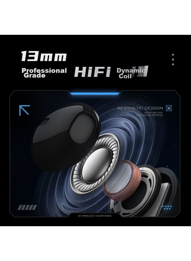 Lifeme Meilan Meizu M1 E-sports Wireless Gaming Bluetooth Earphones Half In-ear Ultra-long Battery Life Low Latency Chicken Eating Music Call Running Earphones Universal For Mobile Phones - Image 3