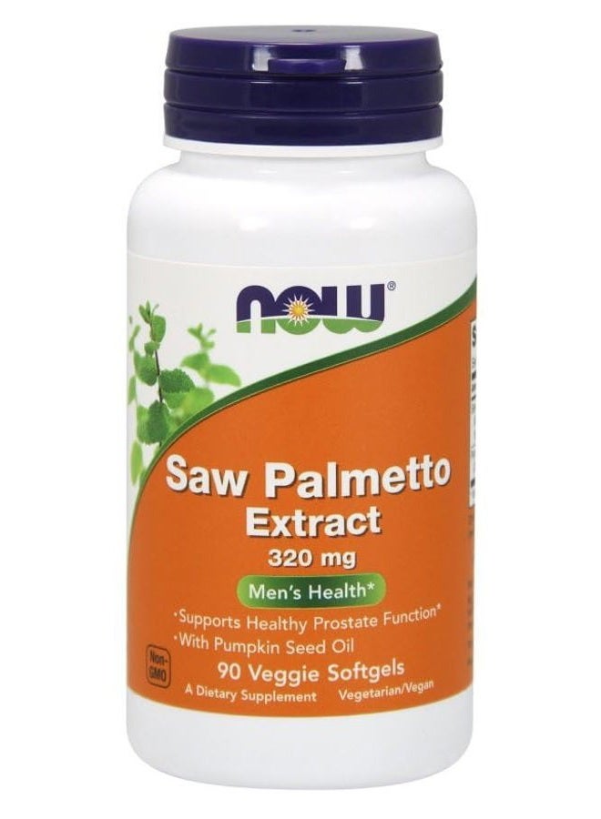 Now Foods Saw Palmetto Extract, 320 Mg 90 Veggie Softgels - Image 4