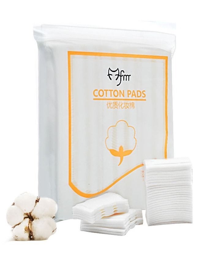 Captaintech Makeup Remover Pads, 222pcs 100% Pure Cotton Pads, Three-layer Thickened Cotton for Cosmetic, Sensitive Skin, Nail, and Personal Care, Save Water Soft Gentle Makeup Tools, Disposable Face Towel  - Image 1