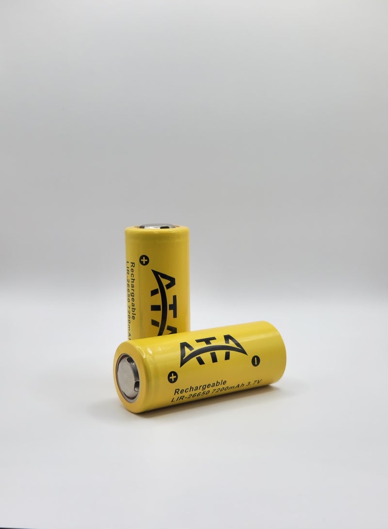 ATA 26650 RECHARGEABLE BATTERY 7200MAH 3.7V - Image 1