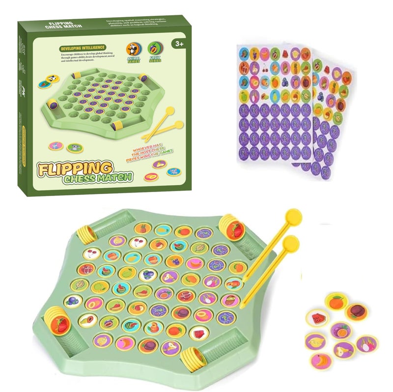 Medigo Animal Memory Flip Chess Game – Montessori Matching Puzzle Board for Kids | Fun & Educational Travel Game for Toddlers, Preschoolers & Kindergarten Learning Activities | Gift for All Flipping Chess - Image 1
