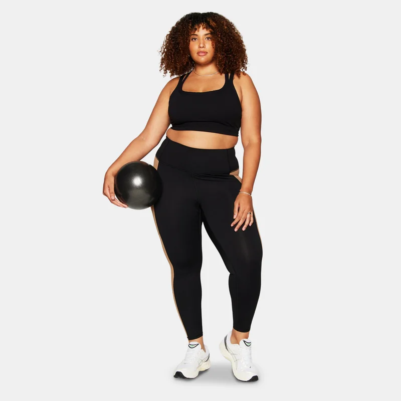 Fabletics Black Women's Principal Longline Medium-Support Training Sports Bra for Women | Best Price UAE