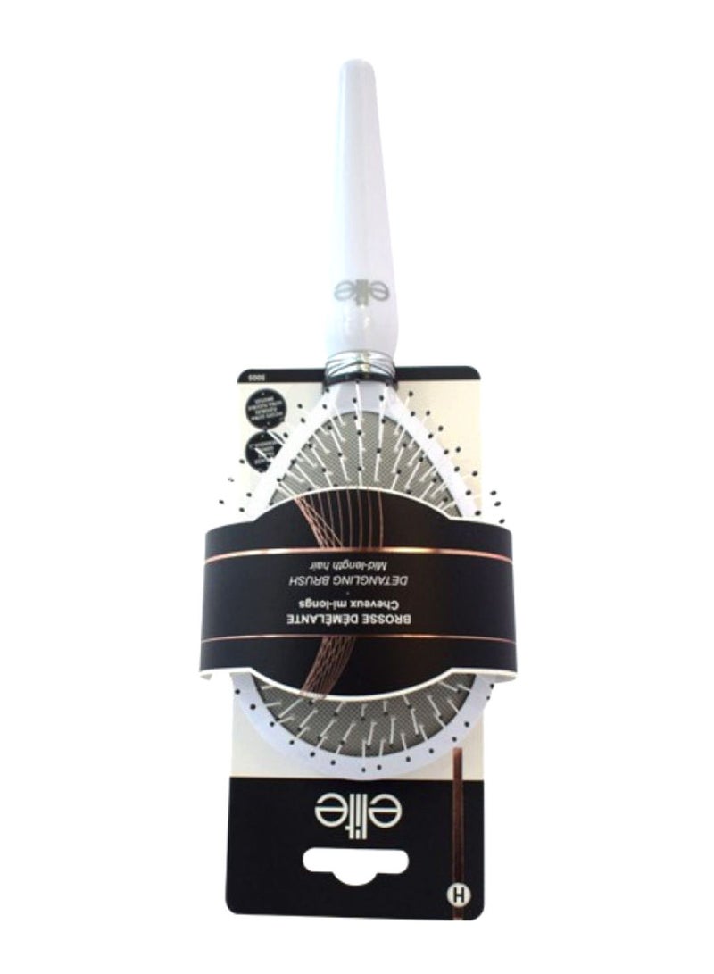 NIBEMINENT Mid Length Hair Detangling Brush White/Grey