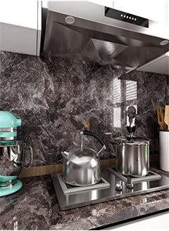 Goolsky Goolsky 0.5m Marble Pattern Water-resistant Moistureproof Removable Self Adhesive Wallpaper Peel &  PVC Wall Stickers for Living Room Bathroom Kitchen Countertop  - Image 2
