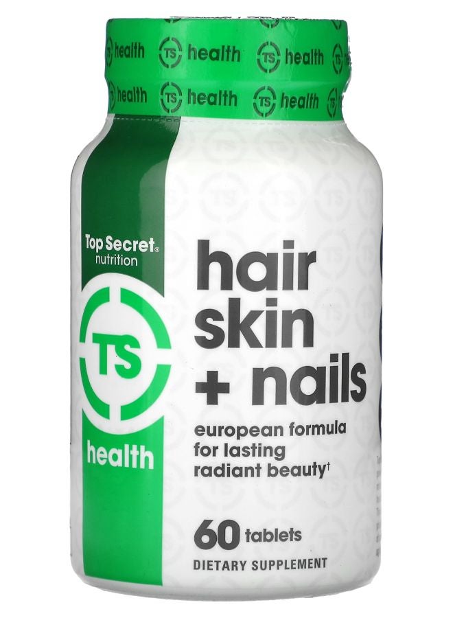 Top Secret Nutrition Health Hair Skin + Nails 60 Tablets