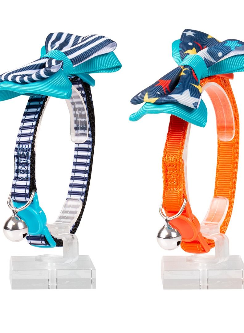 duvo Plus Cat Collar Bow Nylon Mixed Colors - Image 1