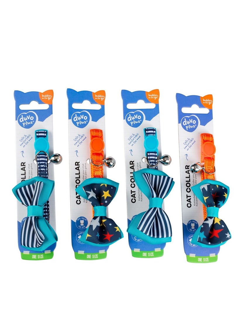 duvo Plus Cat Collar Bow Nylon Mixed Colors - Image 2