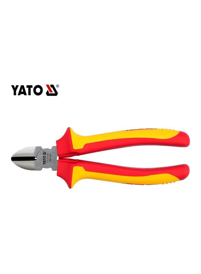 NIBEMINENT Insulated Side Cutting Plier 180mm VDE-1000V YT-21159 Silver/Yellow/Red 178x180millimeter - Image 2