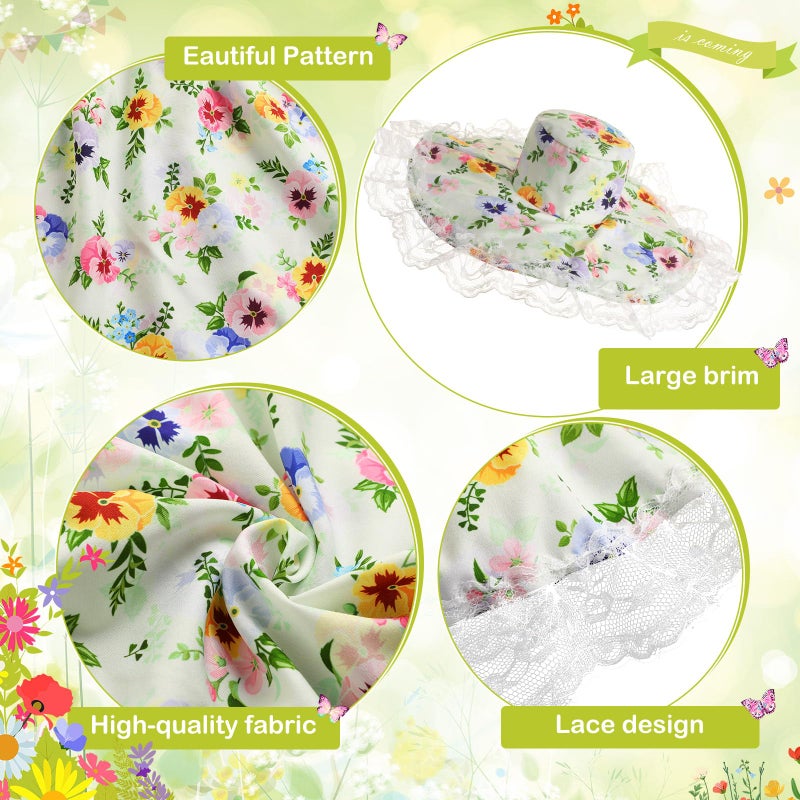 FuWeave Spring Porch Goose Outfit for 17" Floral Skirt Lawn Goose Costume Clothes for Outdoor Patio Yard Lawn Art Decoration - Image 3