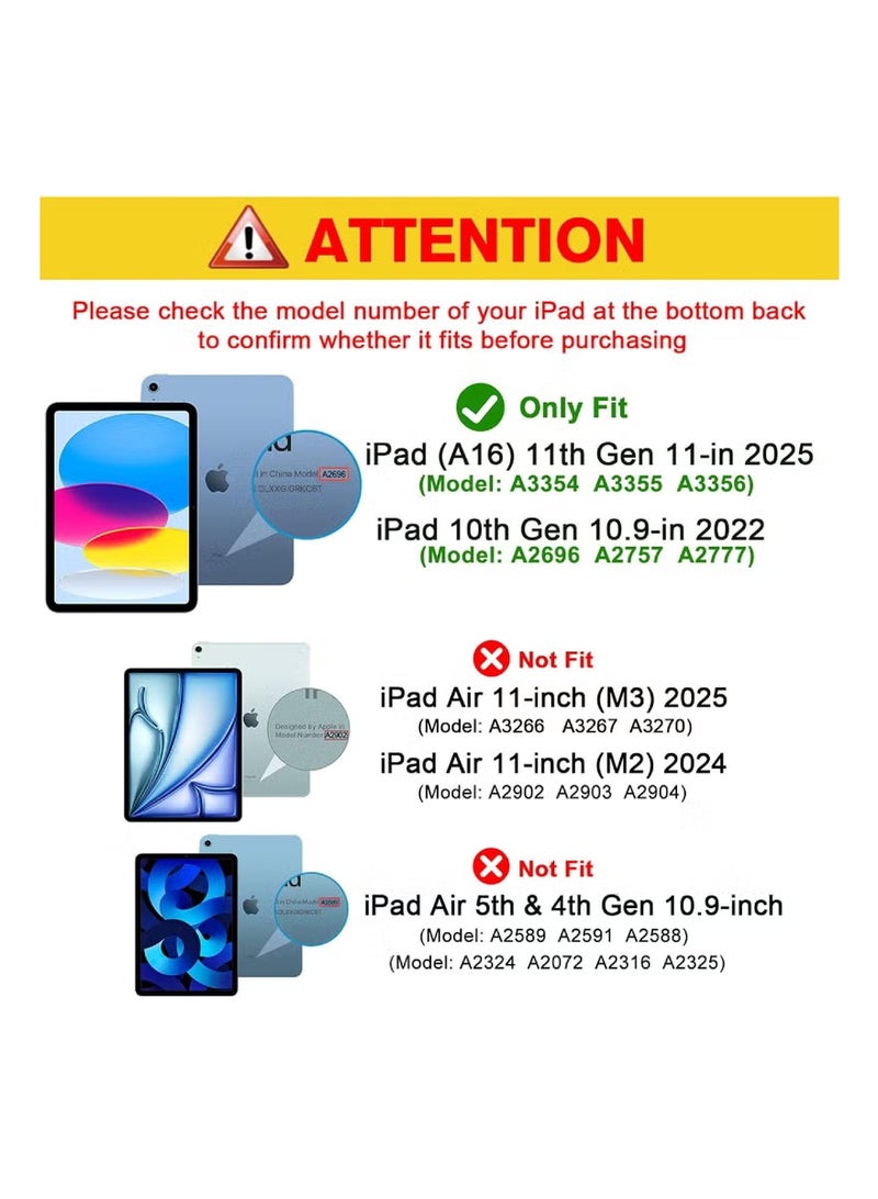غولو غلاف نحيف أبيض قابل للطي لـ iPad 10th Generation 10.9" 2022 - إستيقاظ/نوم تلقائي وحامل قلم - Image 3
