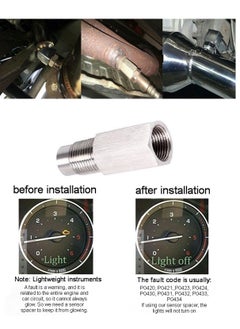 RATSAW Universal Car Oxygen Sensor Spacer with Filter  Engine Light Adapter Bung for Exhaust and Catalytic Converter Fix  - Image 5