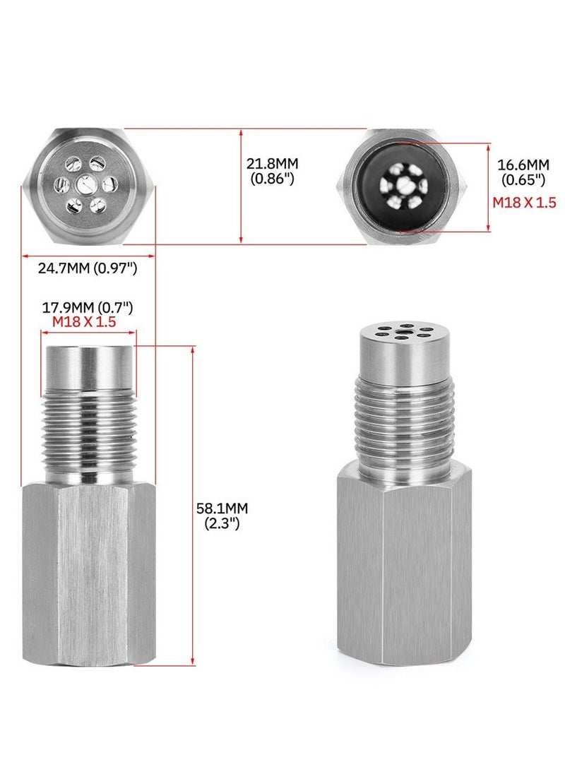 RATSAW - Universal Car Oxygen Sensor Spacer with Filter  Engine Light Adapter Bung for Exhaust and Catalytic Converter Fix - Image 1