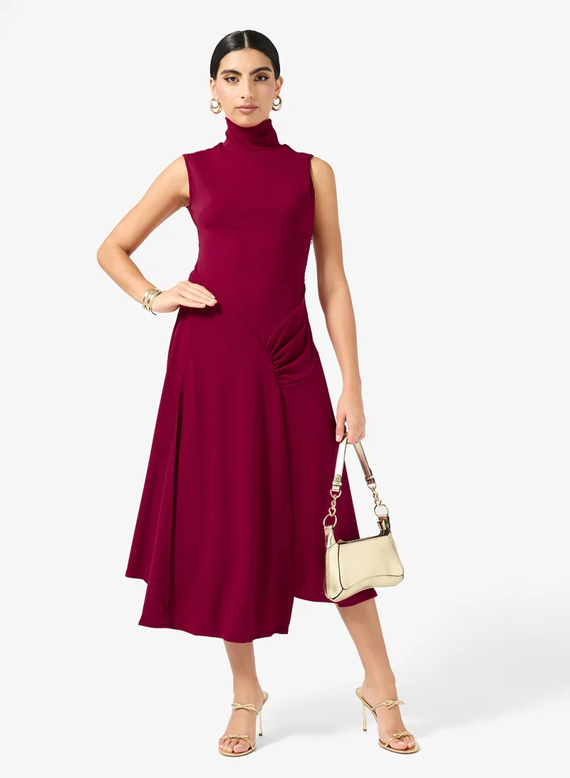 Ella  High Neck A-line Dress for Women | Best Price UAE