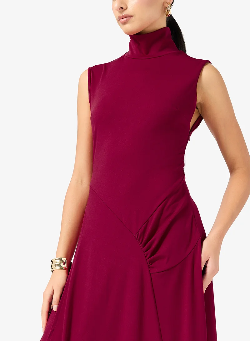 Ella  High Neck A-line Dress for Women | Best Price UAE