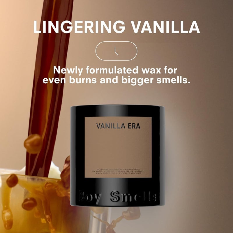 Boy Smells - Vanilla Era Scented Candles for Men and Women - 27 oz - Soy, Coconut Wax Candle Blend - Aromatic Candles for Home with Black Amber, Coffee, Incense - 100-Hour Burn - Cotton Wick - Image 3