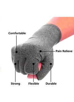 Muyixin Fit Arthritis Hand Compression Gloves Rheumatoid Tendonitis Fingerless Gloves for Computer Typing and Daily work Compression Gloves for Pain Relief  - Image 3