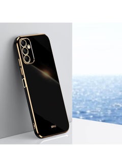 Zaboon For Samsung Galaxy A35 5G XINLI Straight Edge 6D Electroplate TPU Phone Case(Black) 